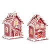 Hot The Jolly Christmas Shop Raz 9" Pink Gingerbread House Christmas Decoration 4416330