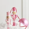Hot The Jolly Christmas Shop Raz 6" Pink Nutcracker Christmas Ornament Set Of 2 4422937