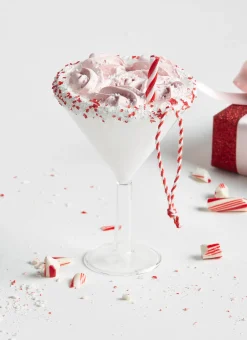 Discount The Jolly Christmas Shop Raz 6" Pink Peppermint Martini Glass Christmas Ornament 4352861