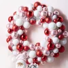 Outlet The Jolly Christmas Shop Raz 22" Pink, Red, And White Multicolor Ball Ornament Wreath W4302338
