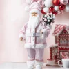 Hot The Jolly Christmas Shop Raz 18" Pink Santa With Bag Christmas Figure 4315540