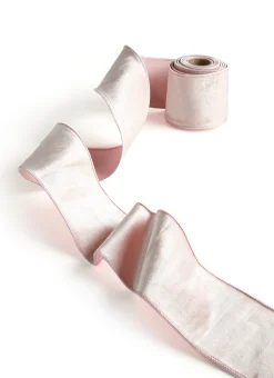 Outlet The Jolly Christmas Shop Raz 4" Pink Velvet Wired Christmas Ribbon R4371788