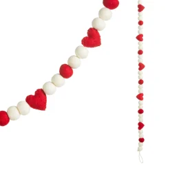 Online The Jolly Christmas Shop Raz 6' Pom And Heart Felt Christmas Tree Garland G4371776
