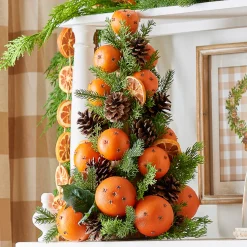 Online The Jolly Christmas Shop Raz 17" Pomander Orange And Pinecone Christmas Tree Decoration 4402323