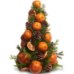 Online The Jolly Christmas Shop Raz 17" Pomander Orange And Pinecone Christmas Tree Decoration 4402323