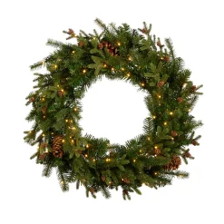 Sale The Jolly Christmas Shop Raz 36" Pre-lit Grand Majestic Real Feel Christmas Wreath W4409597