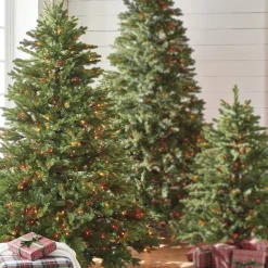 New The Jolly Christmas Shop Raz 7.5' Pre-Lit Green Shenandoah Christmas Tree With Multicolor Lights T4152009