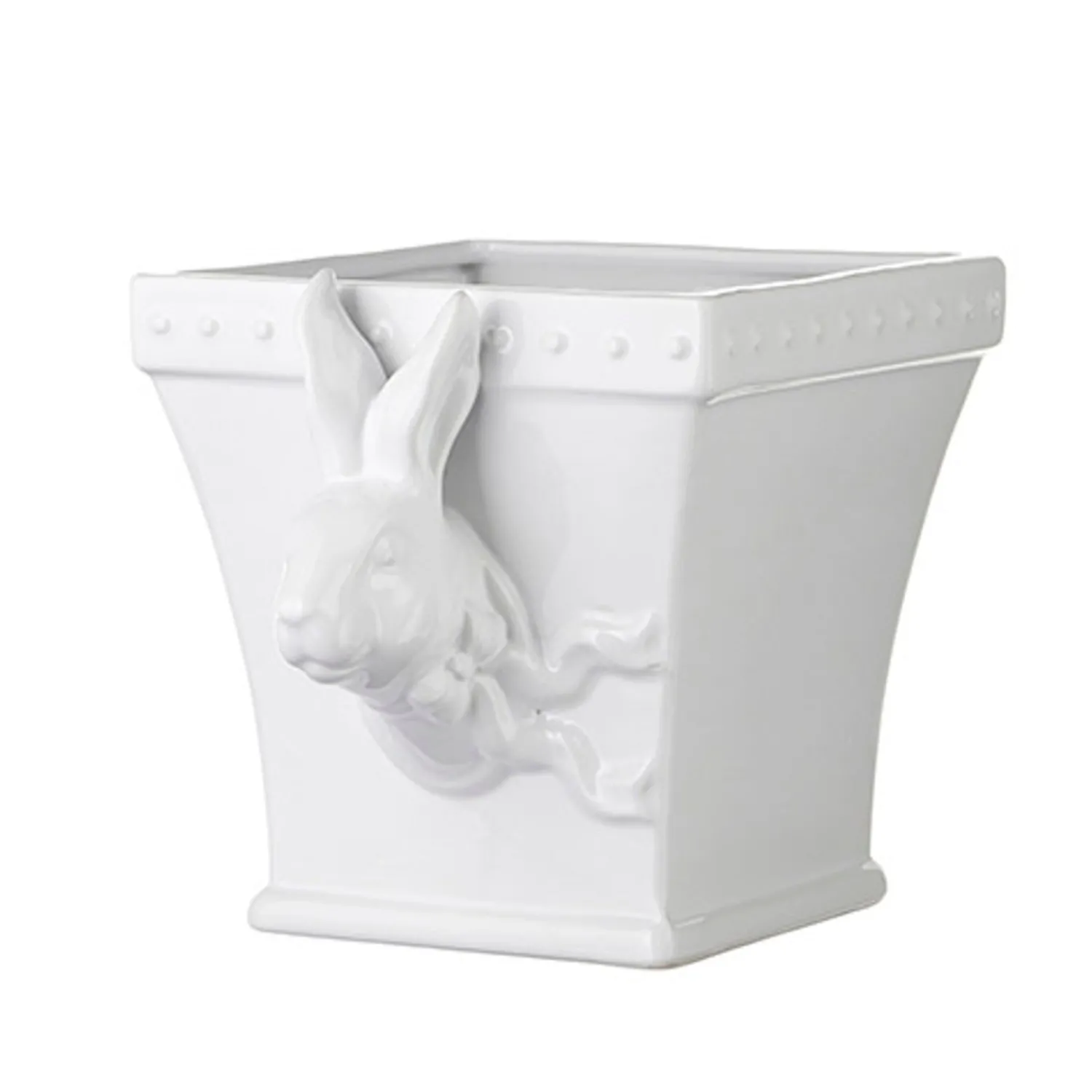 Clearance The Jolly Christmas Shop Raz 9" Rabbit Cachepot Easter Or Spring Decoration 4201615