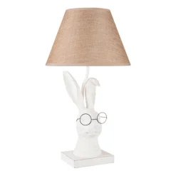 Hot The Jolly Christmas Shop Raz 19.5" Rabbit With Glasses Easter Lamp 4111074