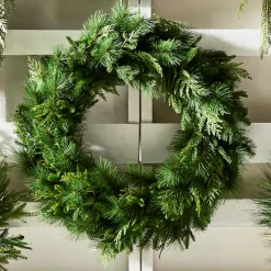 Outlet The Jolly Christmas Shop Raz 36" Real Feel Cedar And Pine Christmas Wreath W4424597