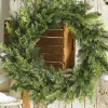 Online The Jolly Christmas Shop Raz 28" Real Feel Cedar Pine Greenery Christmas Wreath W4102412