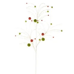 Best The Jolly Christmas Shop Raz 42" Red And Green Glitter Ball Christmas Tree Spray F4302500
