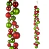 New The Jolly Christmas Shop Raz 4' Red And Lime Green Ball Ornament G4332724