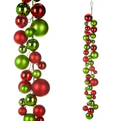 New The Jolly Christmas Shop Raz 4' Red And Lime Green Ball Ornament G4332724