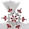 Discount The Jolly Christmas Shop Raz 6.5" Red And Silver Crystals Jeweled Snowflake Christmas Ornament 4313513