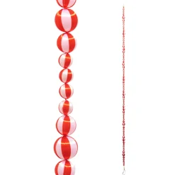 Online The Jolly Christmas Shop Raz 6' Red And White Peppermint Silk Christmas Tree Garland G4415526