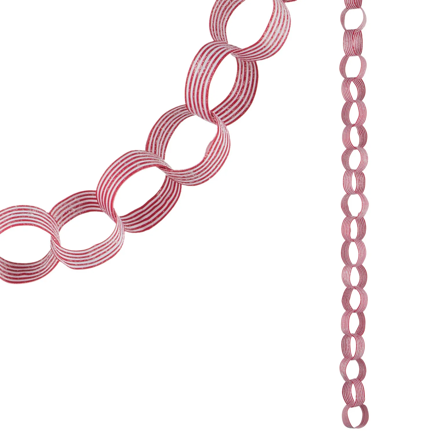 Outlet The Jolly Christmas Shop Raz 4' Red And White Striped Chain Christmas Garland G4106712