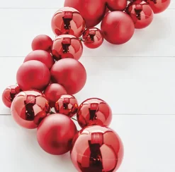 New The Jolly Christmas Shop Raz 4' Red Ball Christmas Garland G3832771