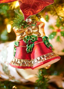 Clearance The Jolly Christmas Shop Raz 4.5" Red Bell Glass Christmas Ornament 4352869