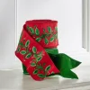 Sale The Jolly Christmas Shop Raz 4" Red Floral With Sequins Embellishment Wired Christmas Ribbon R4471770