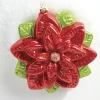 Discount The Jolly Christmas Shop Raz 6.5" Red Glitter Poinsettia Glass Christmas Ornament 4019189