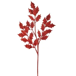 Online The Jolly Christmas Shop Raz 29" Red Glittered Holly Leaf Christmas Tree Spray F4441749