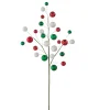 Hot The Jolly Christmas Shop Raz 31" Red, Green, And White Ball Christmas Tree Spray F4202329