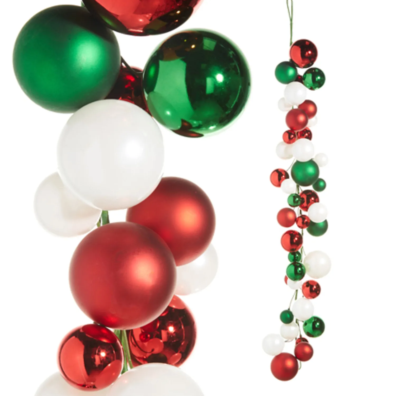 Discount The Jolly Christmas Shop Raz 4' Red, Green, And White Ball Garland G4332703