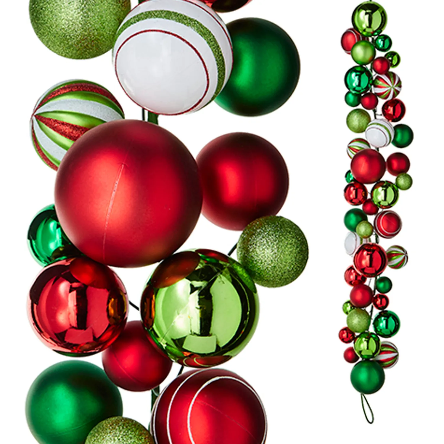 Online The Jolly Christmas Shop Raz 4' Red, Green, White Ball Ornament Christmas Garland G4322706