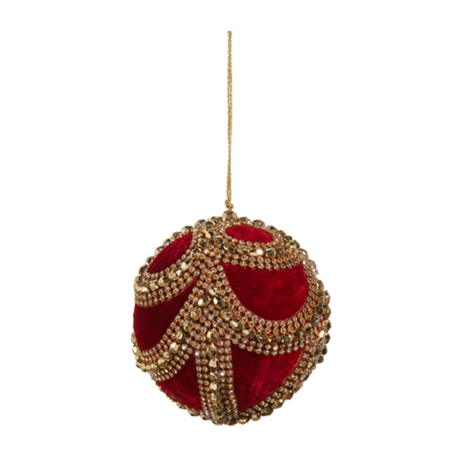 Hot The Jolly Christmas Shop Raz 4" Red Or Green Velvet Jeweled Ball Christmas Ornament
