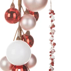 Discount The Jolly Christmas Shop Raz 4' Red, Pink, And White Ball Garland G4316252