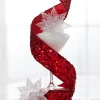 Hot The Jolly Christmas Shop Raz 2.5" Red Sequined Wired Christmas Ribbon R4371759