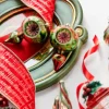 Outlet The Jolly Christmas Shop Raz 4" Red Velvet Sheet Music Wired Christmas Ribbon R4371785