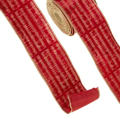Outlet The Jolly Christmas Shop Raz 4" Red Velvet Sheet Music Wired Christmas Ribbon R4371785