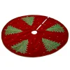 Clearance The Jolly Christmas Shop Raz 48" Red Velvet With Tree Embroidered Christmas Tree Skirt 4271787