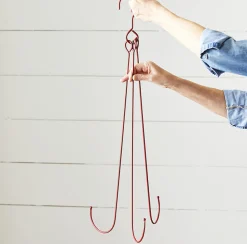 Best The Jolly Christmas Shop Raz 30.25" Red Wire Wreath Hanger Christmas Decoration 4128917