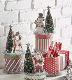 Sale The Jolly Christmas Shop Raz 10" Retro Christmas Friends On Box Decoration 4416193