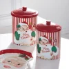 Best The Jolly Christmas Shop Raz 9" Retro Santa Christmas Cookie Jar Cannister Set Of 2 4411209