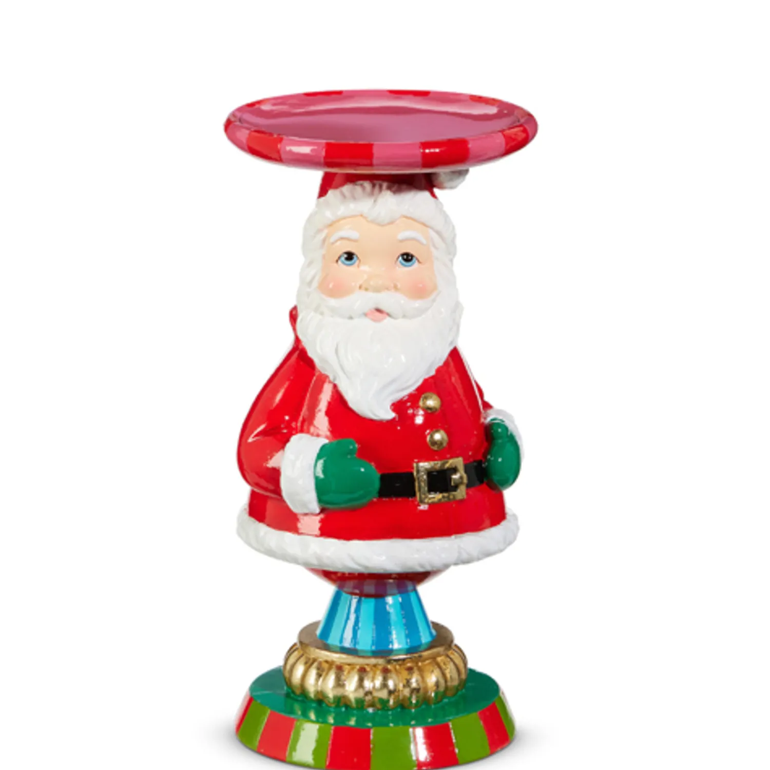 Outlet The Jolly Christmas Shop Raz 9" Retro Santa Or Snowman Christmas Candle Stand