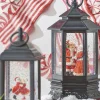 Hot The Jolly Christmas Shop Raz 10" Santa And Mrs. Claus Musical Lighted Water Globe Christmas Lantern 4115573