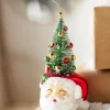 Discount The Jolly Christmas Shop Raz 7" Santa Bottle Brush Tree Glass Christmas Ornament 4320895