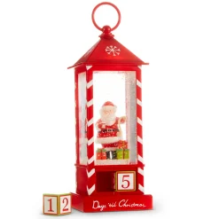 Hot The Jolly Christmas Shop Raz 11" Santa Checking List Lighted Christmas Water Globe Lantern With Countdown 4316932