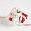 Best The Jolly Christmas Shop Raz 5.25" Santa Drinking Cocoa Glass Christmas Ornament 4352851