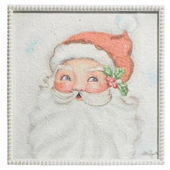 Sale The Jolly Christmas Shop Raz 16" Santa Face Framed Wall Art Christmas Sign 4359054