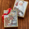 The Jolly Christmas Shop Raz 4.5" Santa Or Reindeer Painted Style Glass Christmas Ornament