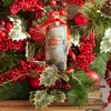 The Jolly Christmas Shop Raz 6" Santa Portrait Glass Christmas Ornament 4324617