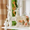 Online The Jolly Christmas Shop Raz 14" Scrollwork White Deer Christmas Figure Set Of 2 4401610