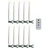 Hot The Jolly Christmas Shop Raz 6" Set Of 10 Clip On Lighted Candles With Remote 4324035