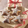New The Jolly Christmas Shop Raz 3.25" Set Of 4 Gingerbread Star Cookie Glass Christmas Ornament 4122849