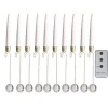 Clearance The Jolly Christmas Shop Raz 12.5" Set Of 10 Lighted Christmas Tree Candle With Remote 4324004